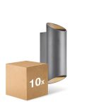 Voordeelpak 10x Nordlux Nico Wandlamp Aluminium Antraciet Up & Down | IP54 - Geschikt voor 2x GU10