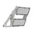 Ledvance LED Floodlight Max Aluminium Grijs 900W 169600lm 65x120D - 740 Koel Wit | IP66 - Asymmetrisch